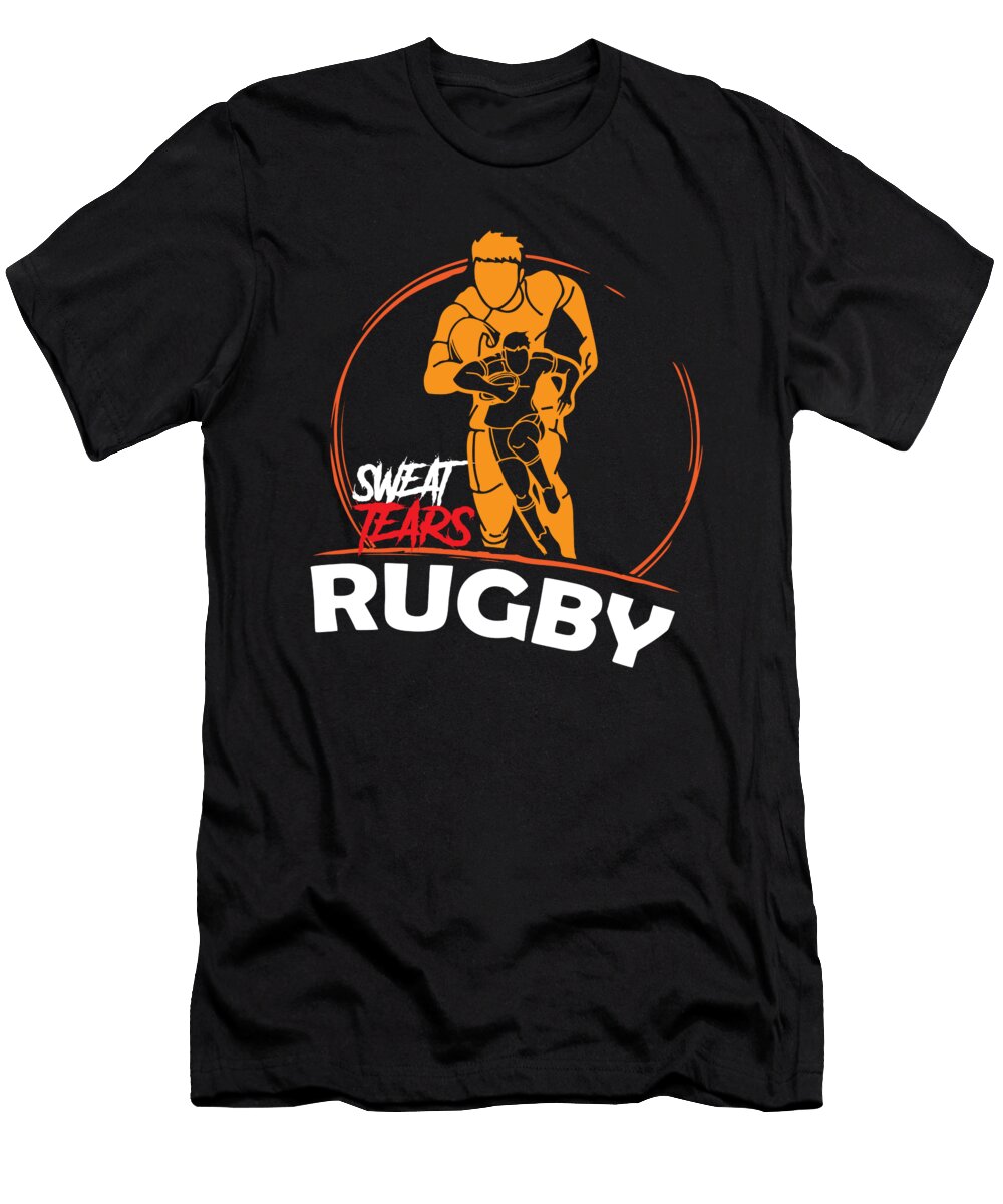 Rugby Sweat Tears Rugbyplayer Moon T-Shirt