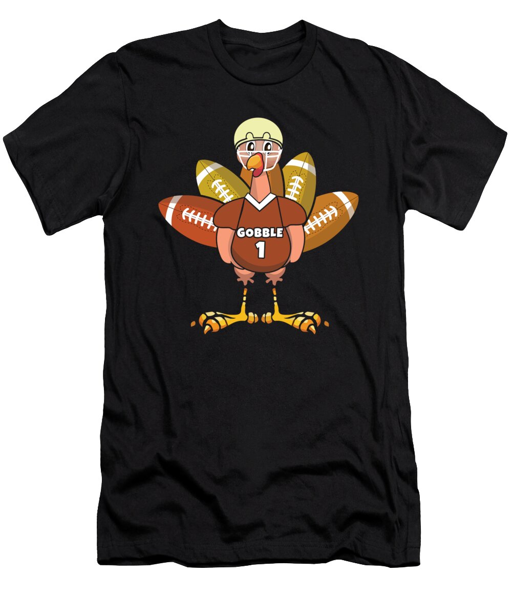 Rugby Turkey Gobble Football Fan Thanksgiving Shirtom T-Shirt