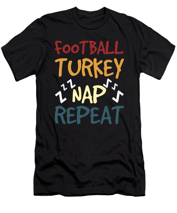 Rugby Turkey Repeat Football Fan Thanksgiving Shirtom T-Shirt