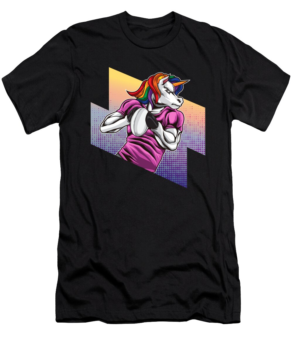 Rugby Unicorn Rainbow Rugby Team Mister T-Shirt
