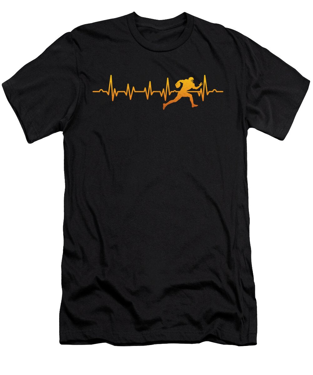 Rugger Contact Sports American Football Gift Rugby Heartbeat Players Thomas Larch T-Shirt