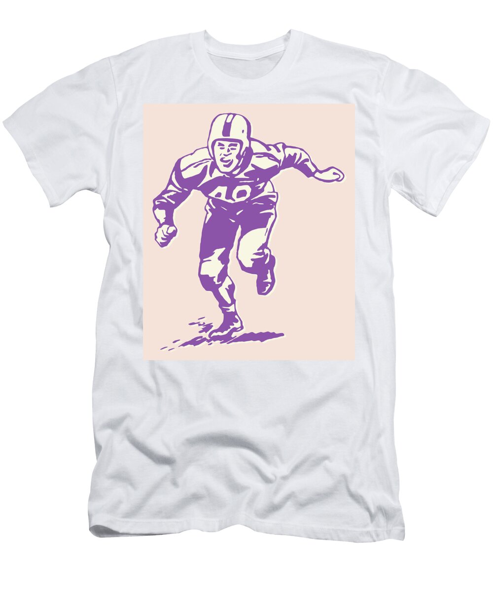 Running Football Player Csa Images T-Shirt
