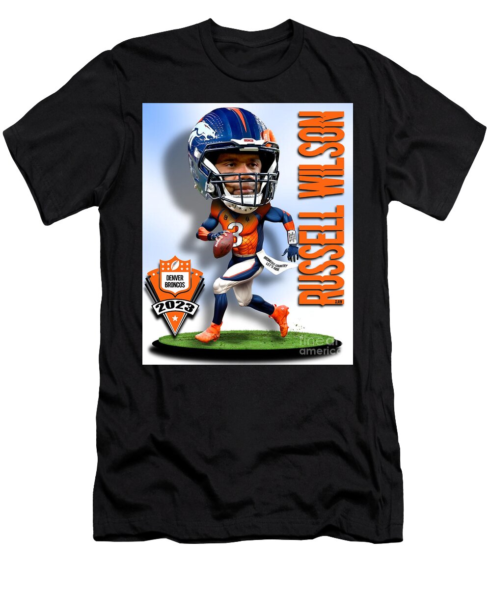 Russell Wilson Denver Broncos Bobble Head 1a Robert Williams T-Shirt