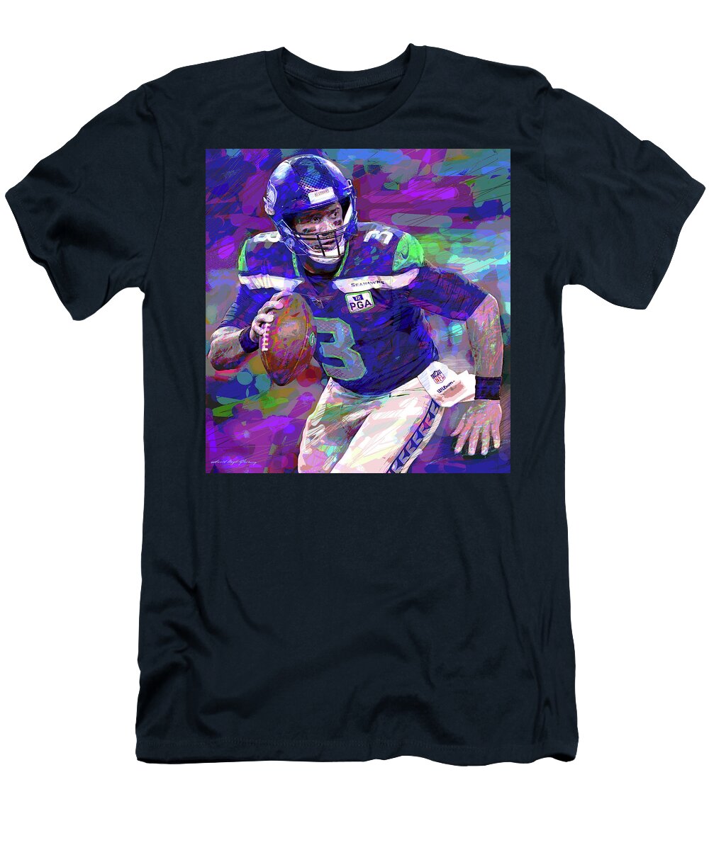 Russell Wilson Seahawks David Lloyd Glover T-Shirt