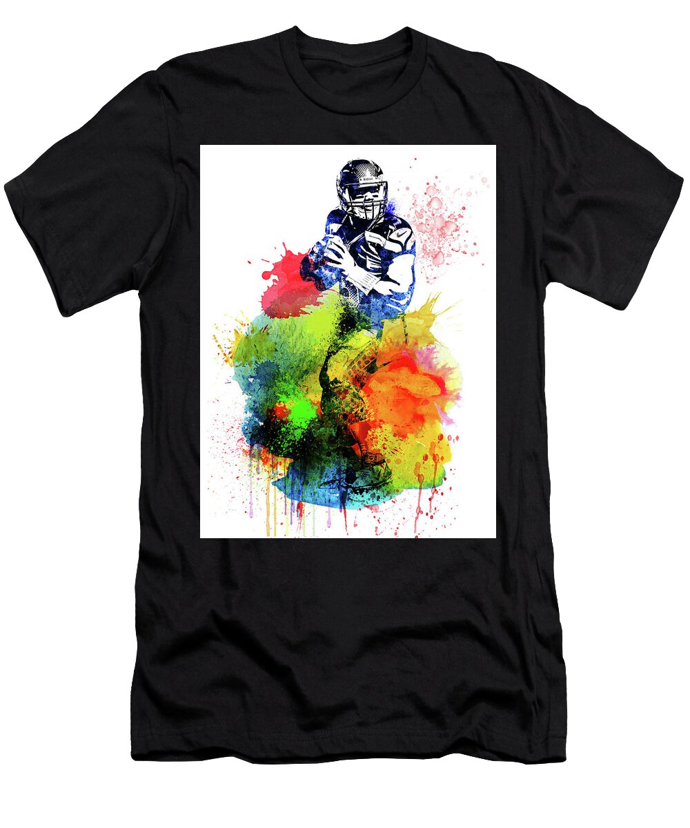 Russell Wilson Watercolor I Naxart Studio T-Shirt