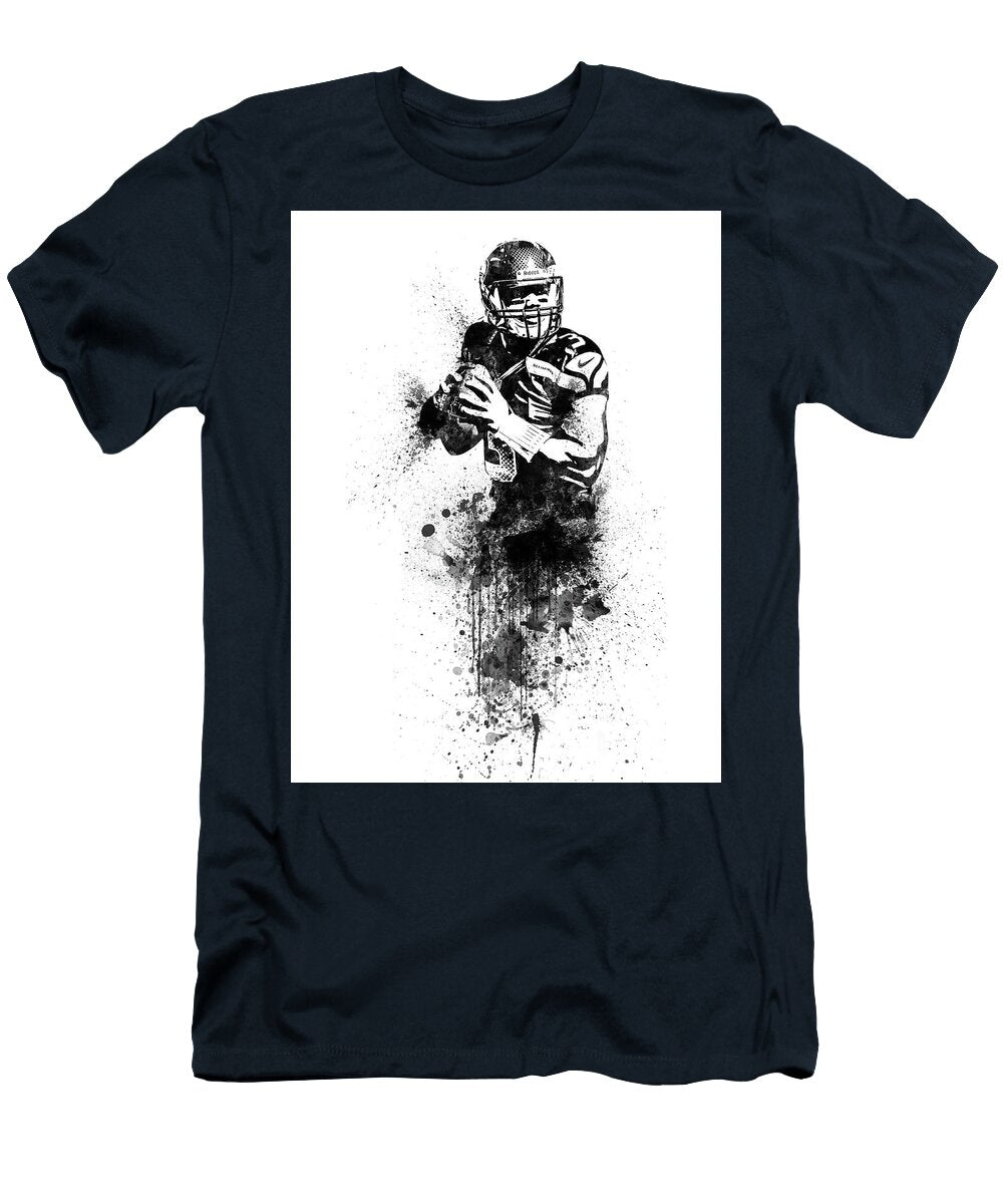 Russell Wilson Watercolor Naxart Studio T-Shirt