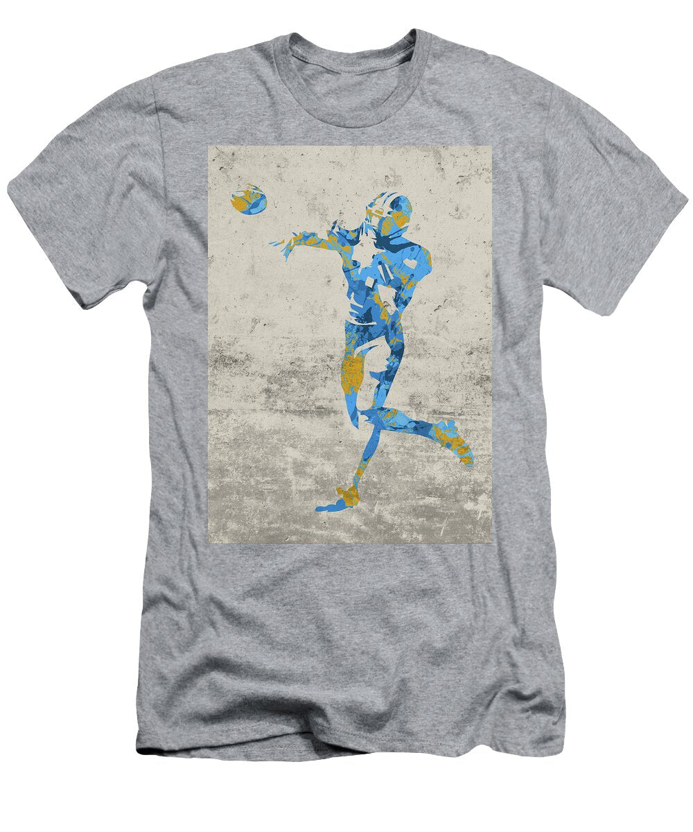 San Diego Los Angeles Chargers Quarterback Football Player Paint Splatters Abstract Portrait Design Turnpike T-Shirt