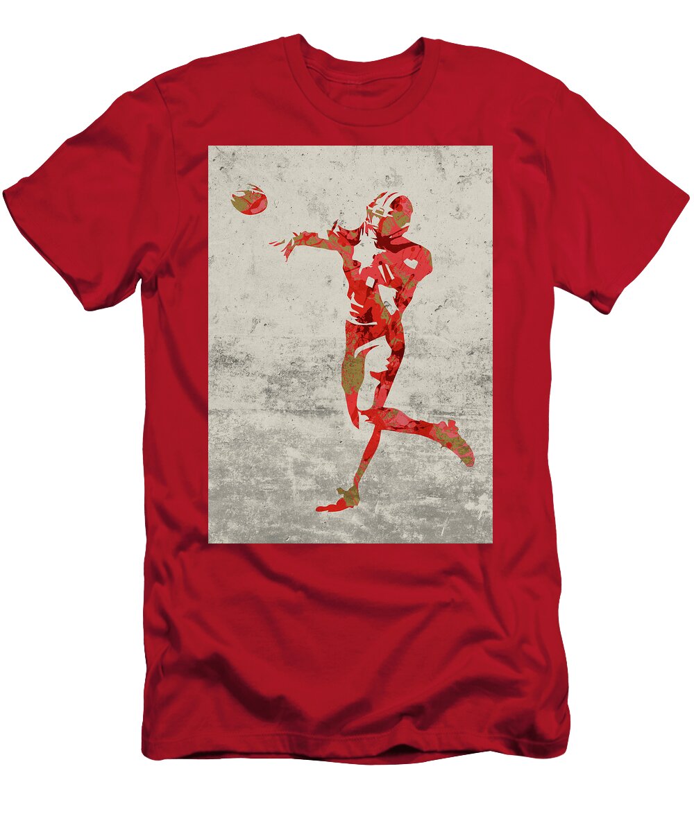 San Francisco 49ers Quarterback Football Player Paint Splatters Abstract Portrait Design Turnpike T-Shirt