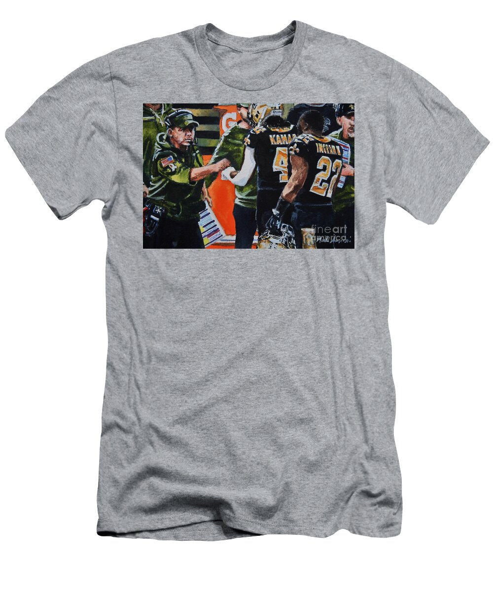 Sean Payton Fist Bump with Alvin Kamara and Mark Ingram Ii Misha Ambrosia T-Shirt