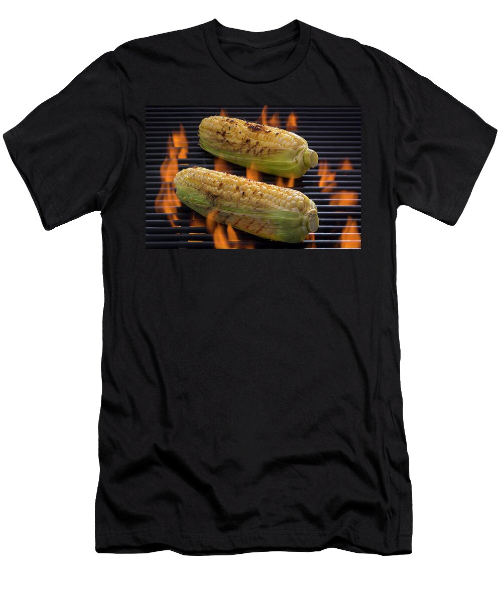 Seasoned Corn on the Cob on a Barbecue Brian Enright T-Shirt