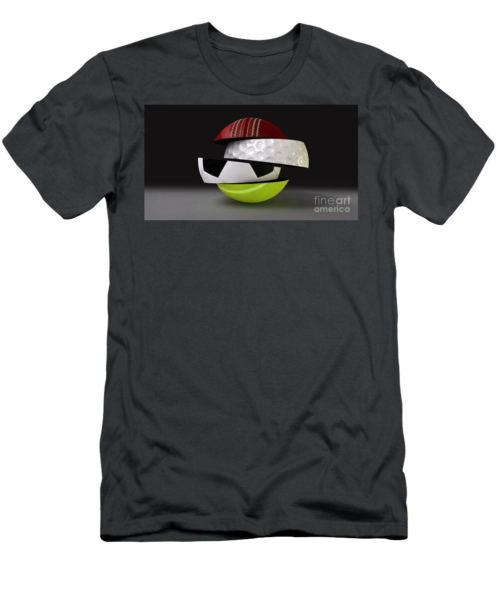 Segmented Fragmented Round Sports Ball Allan Swart T-Shirt