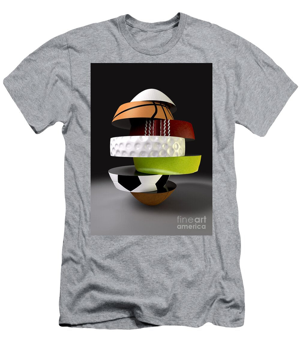 Segmented Fragmenting Sports Ball Allan Swart T-Shirt