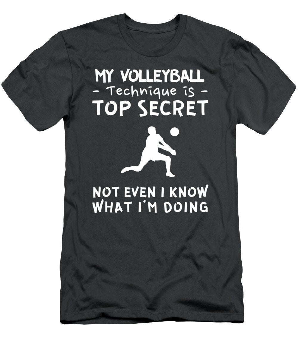 Serve Up the Mystery with My Top Secret Volleyball Skills Volleyball Mystery T-Shirt