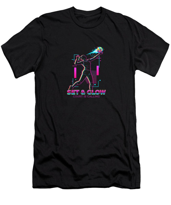 Set and Glow Volleyball Design Dream Stuff T-Shirt