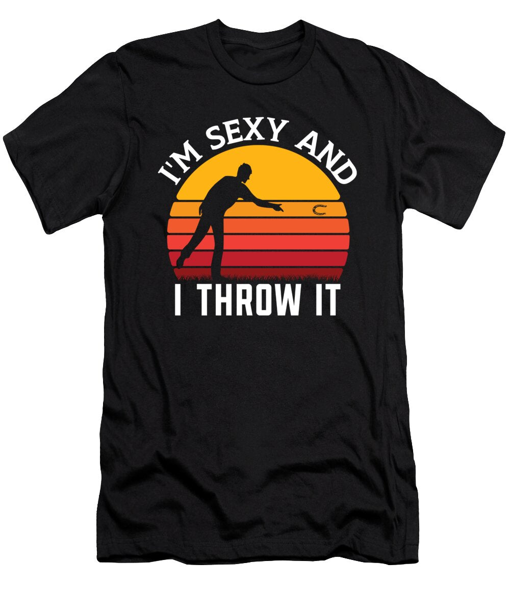 Sexy I Throw It Horseshoe Pitching Me T-Shirt