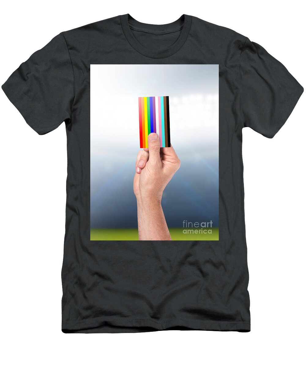 Showing an Lgbtq Card Football Ref Allan Swart T-Shirt