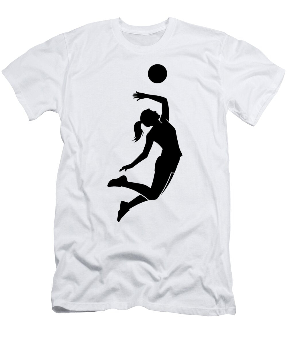 Silhouette of a Volleyball Player Joanna Redesiuk T-Shirt