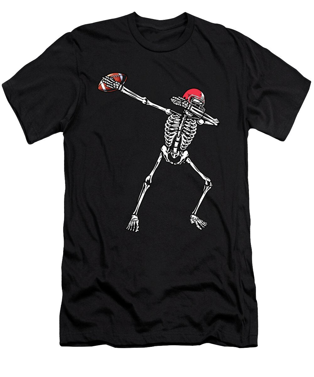 Skeleton Dab Rugby Player American Football Gift Thomas Larch T-Shirt