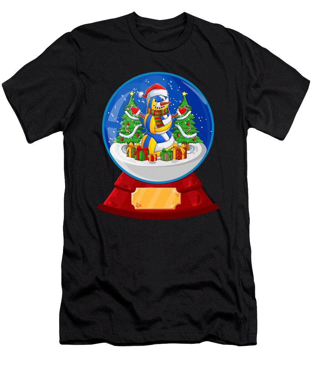 Snowman Volleyball Santa Hat Merry Christmas Sophie Eleanor T-Shirt