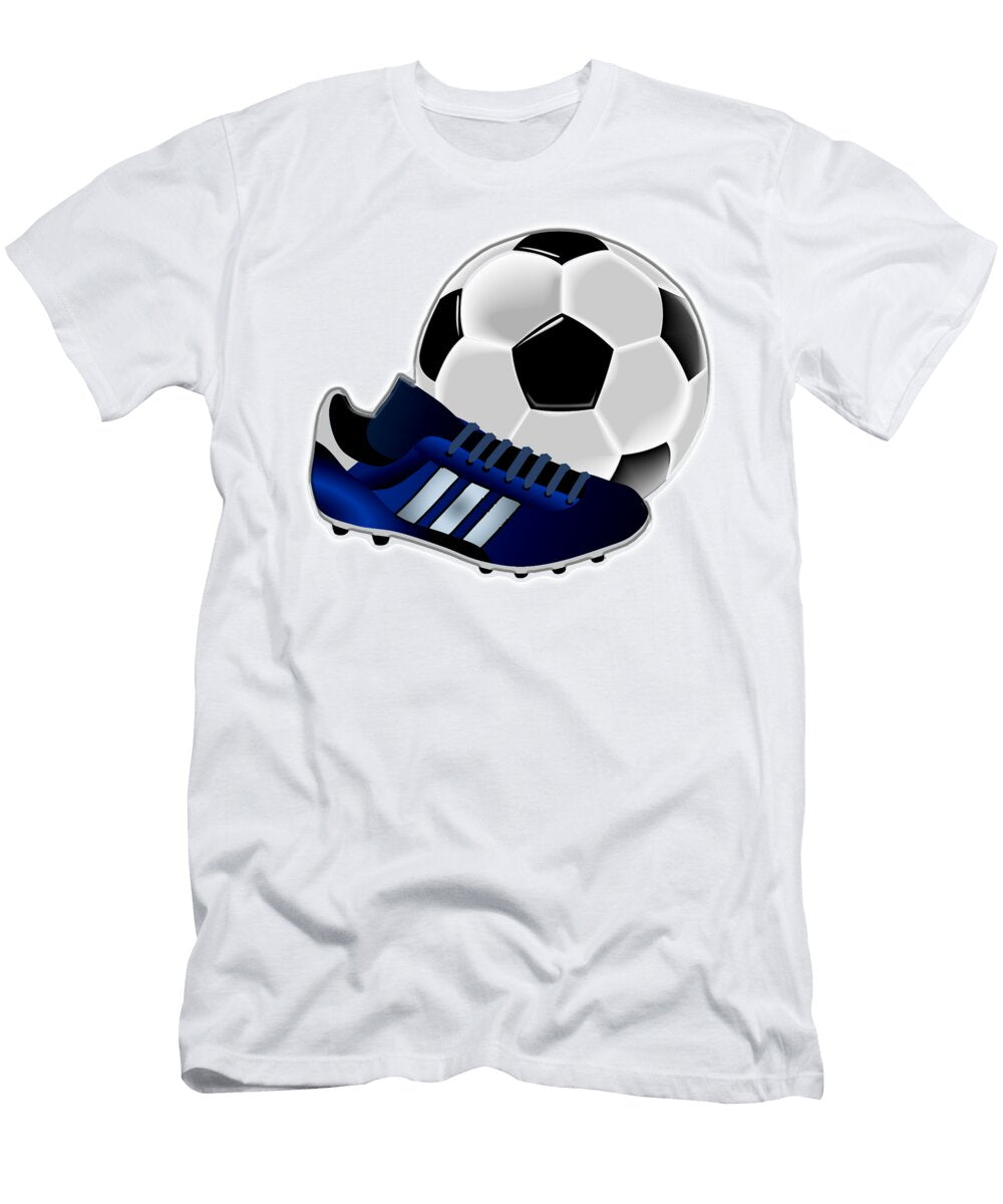 Soccer Ball and Boot Football Tom Hill T-Shirt