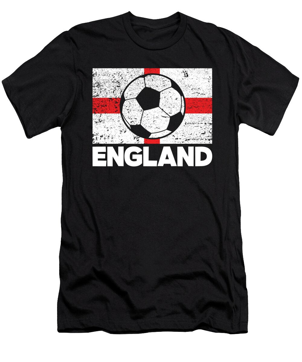Soccer Ball England Flag Football Player 2021 Gift Thomas Larch T-Shirt