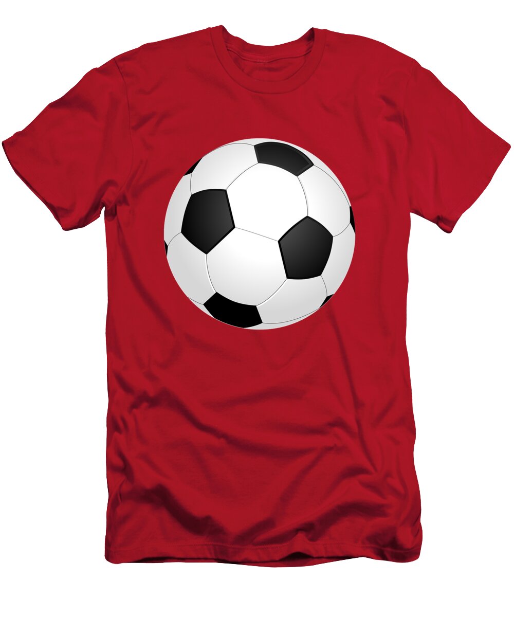 Soccer Ball on Red Tom Hill T-Shirt