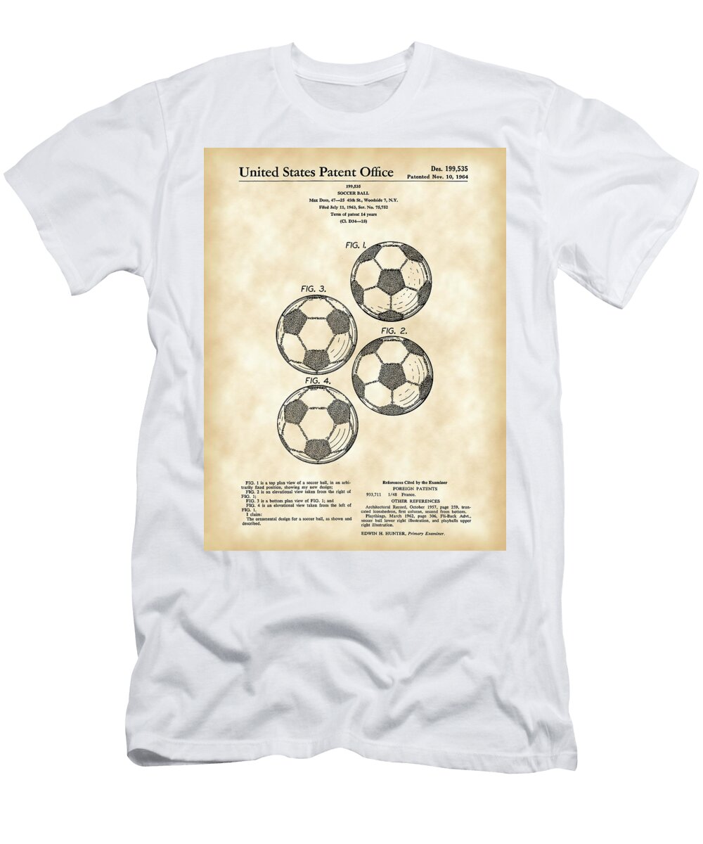 Soccer Ball Patent 1964 Vintage Stephen Younts T-Shirt