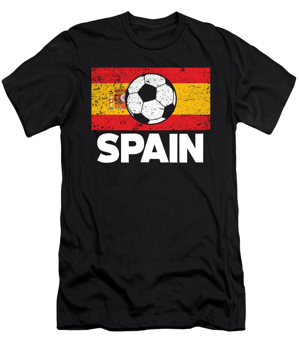 Soccer Ball Spain Flag Football Player 2021 Gift Thomas Larch T-Shirt