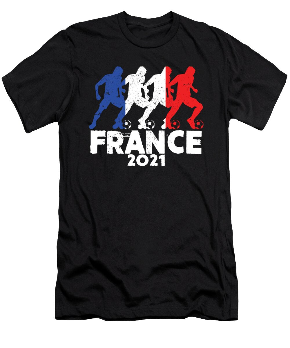 Soccer France Flag Football Team Player 2021 Gift Thomas Larch T-Shirt