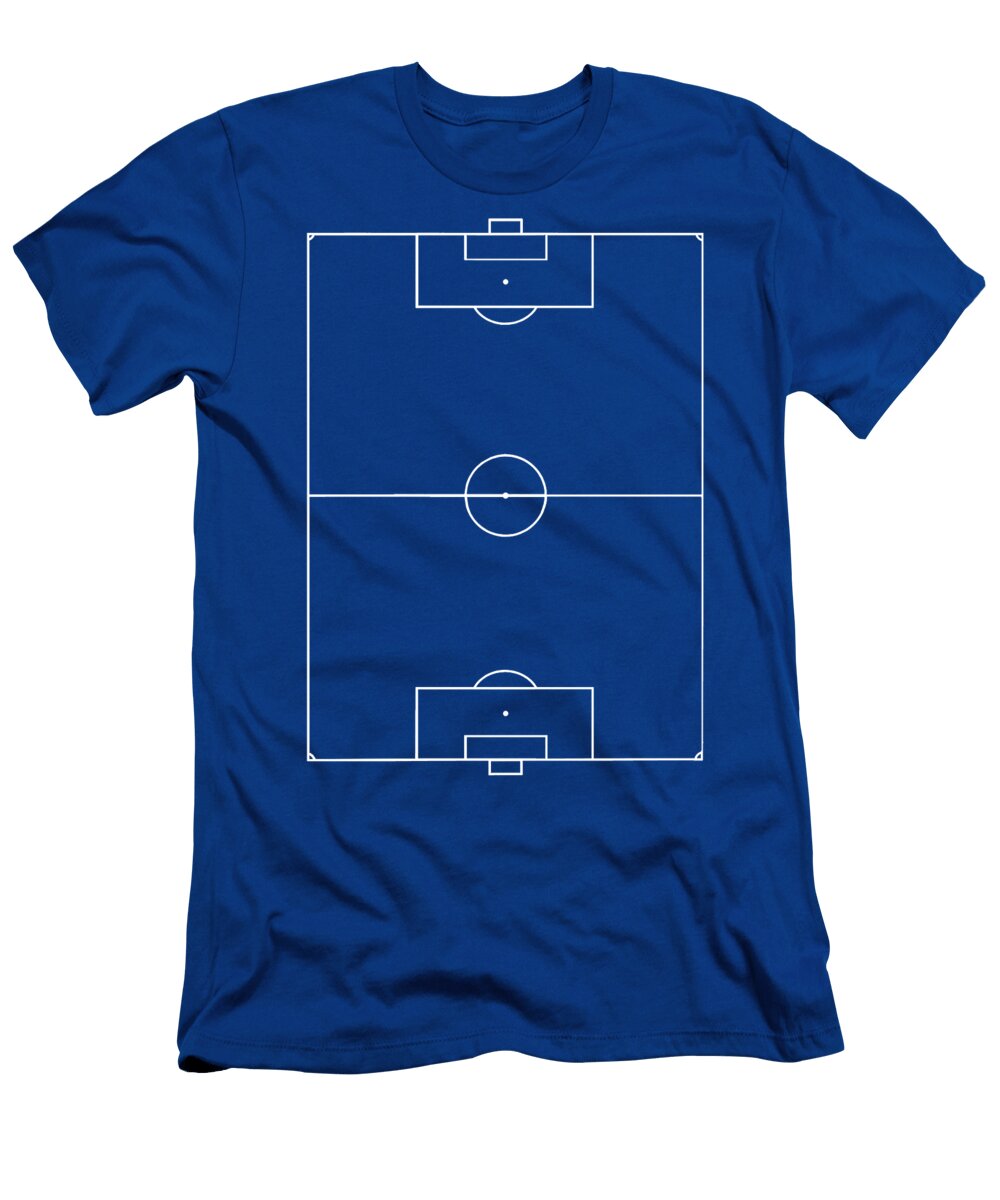 Soccer Pitch White Lines Portrait Tom Hill T-Shirt
