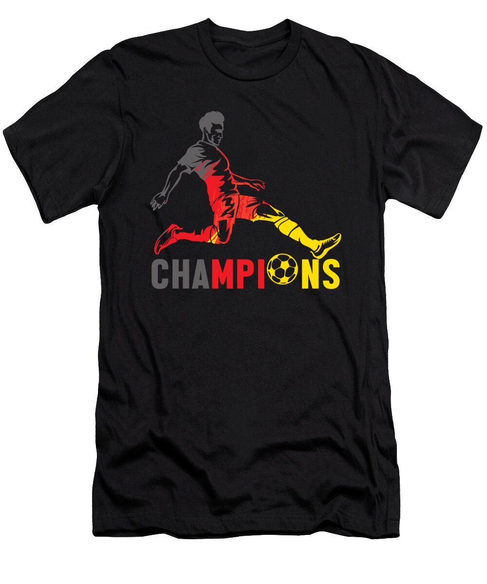 Soccer Player Ball Germany Flag Football Team 2021 Gift Thomas Larch T-Shirt