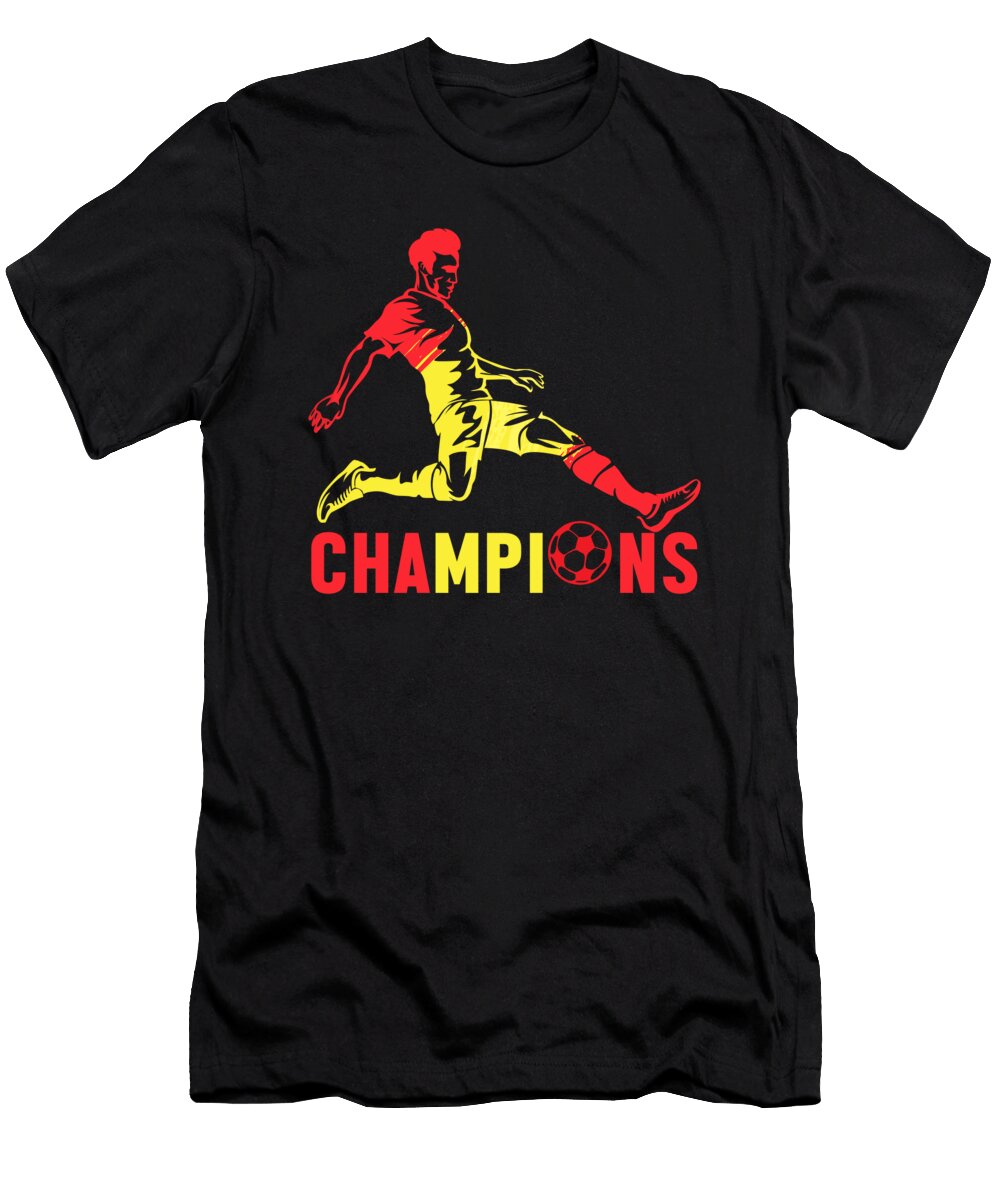 Soccer Player Ball Spain Flag Football Team 2021 Gift Thomas Larch T-Shirt