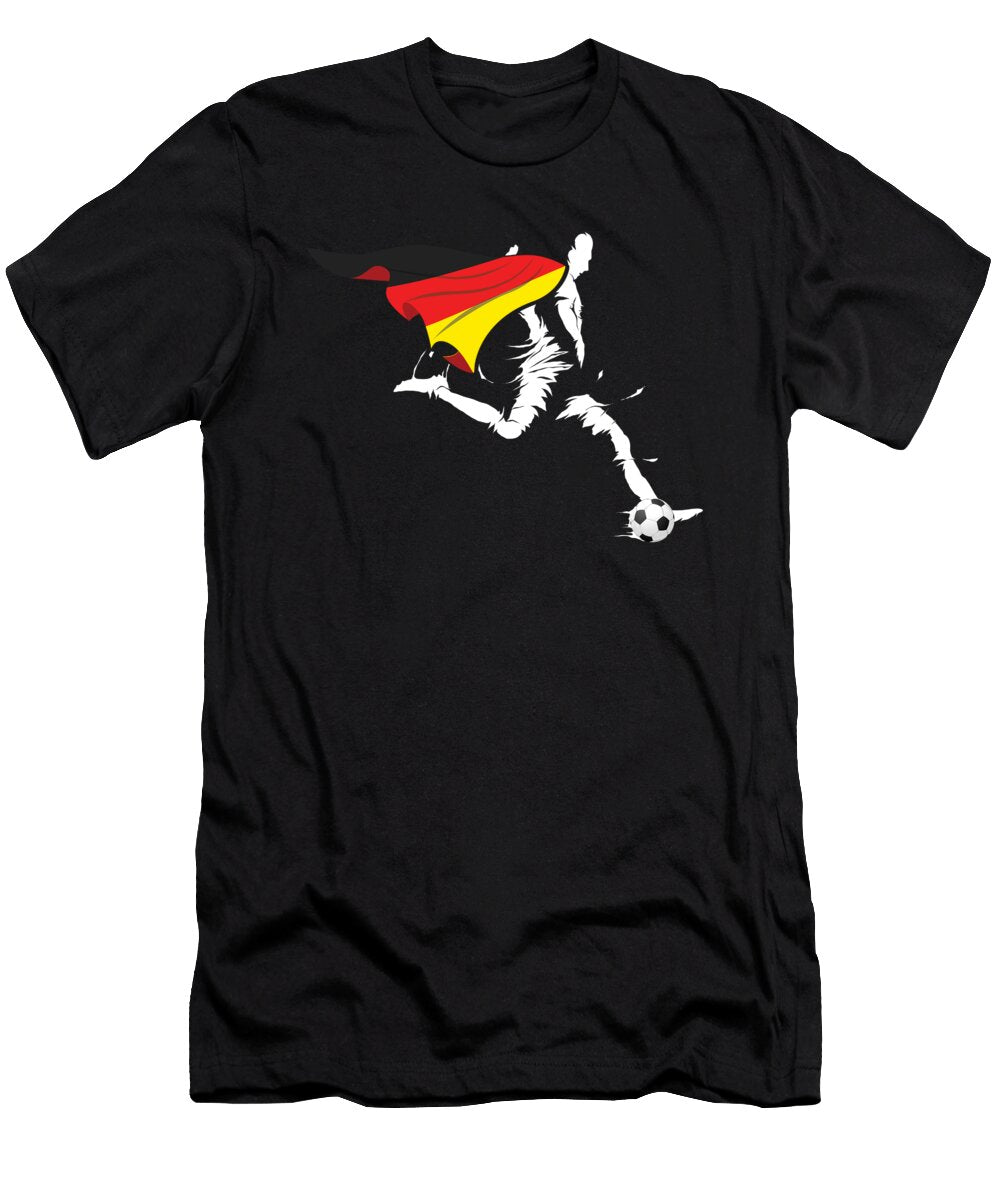 Soccer Player Germany Flag Cape Football 2021 Gift Thomas Larch T-Shirt
