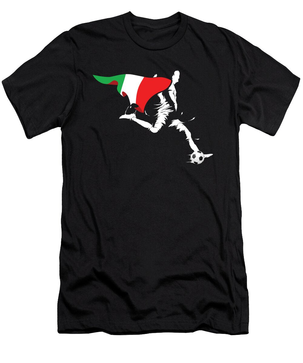 Soccer Player Italy Flag Cape Football 2021 Gift Thomas Larch T-Shirt