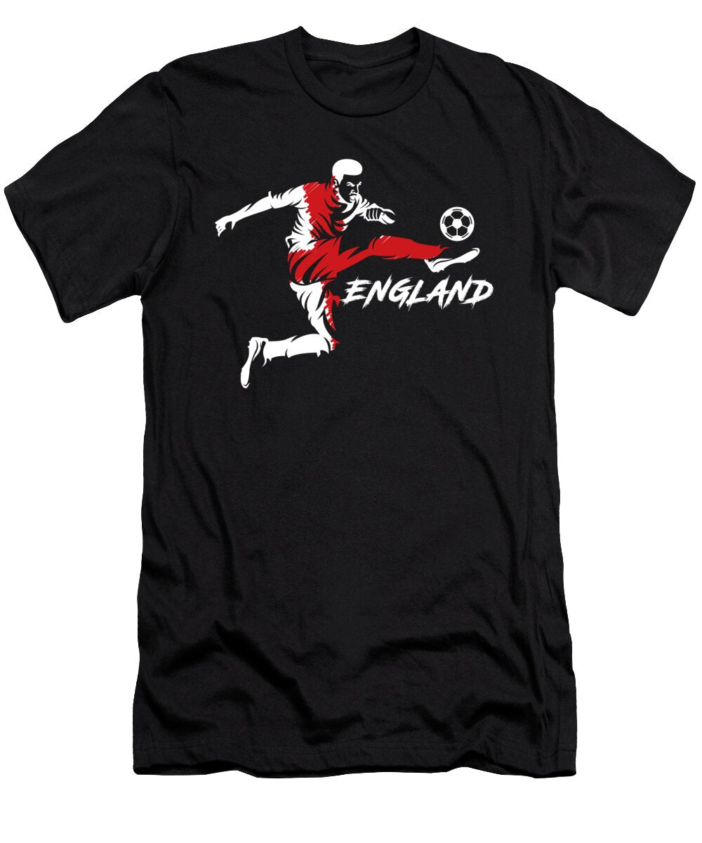 Soccer Player Team England Flag Football Ball 2021 Gift Thomas Larch T-Shirt