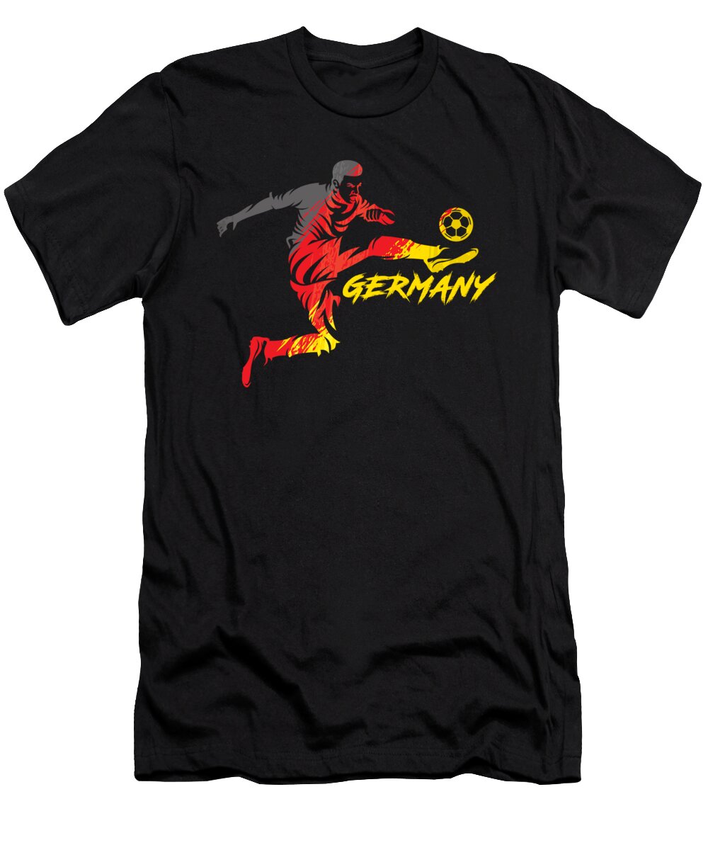 Soccer Player Team Germany Flag Football Ball 2021 Gift Thomas Larch T-Shirt