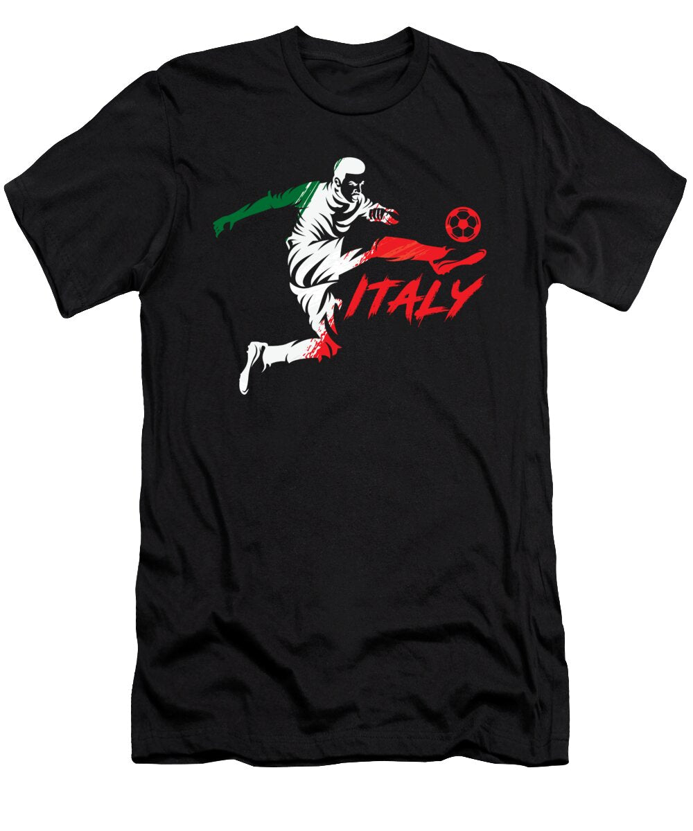Soccer Player Team Italy Flag Football Ball 2021 Gift Thomas Larch T-Shirt