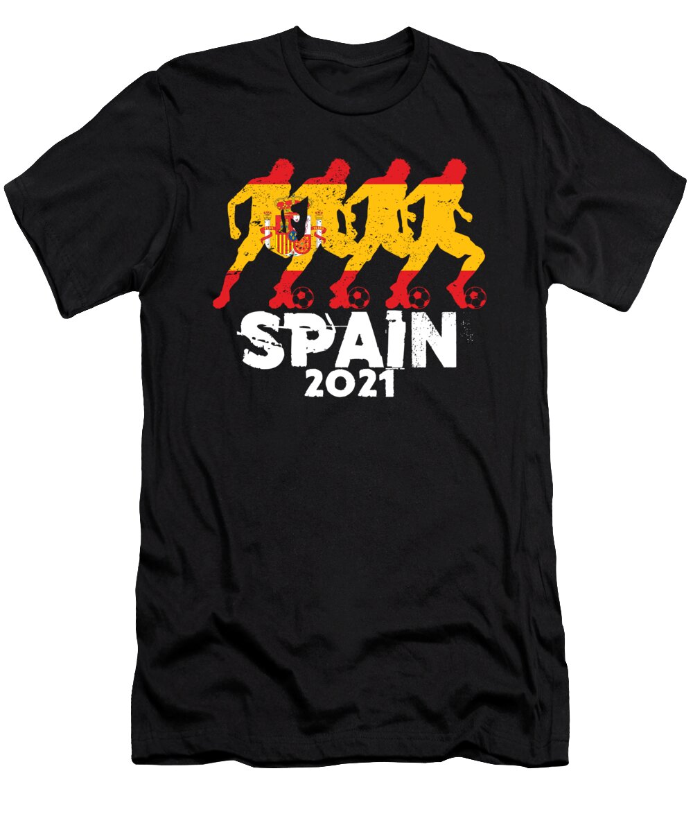 Soccer Spain Flag Football Team Player 2021 Gift Thomas Larch T-Shirt