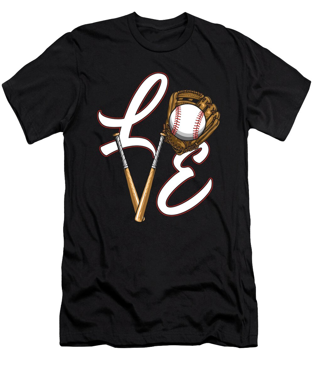Softball Baseball Ball Glove Helmet Bat Pitcher Gift Thomas Larch T-Shirt