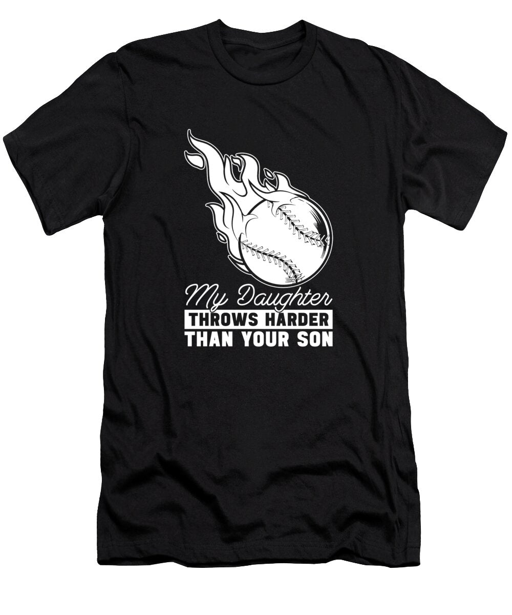 Softball Batter Catcher Pitcher Softball Mom Crazy Squirrel T-Shirt