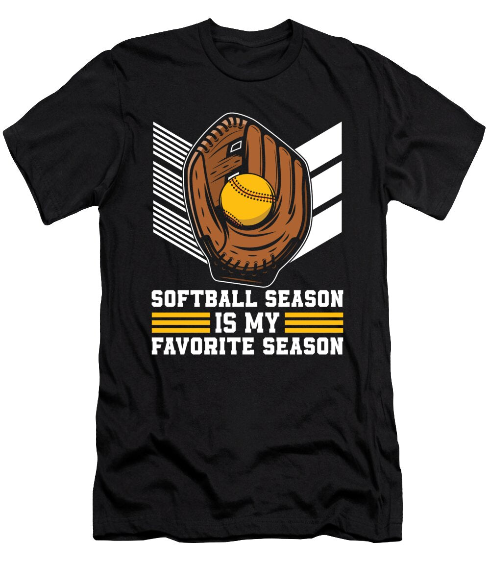 Softball Batter Softball Season Is My Favorite Season Crazy Squirrel T-Shirt
