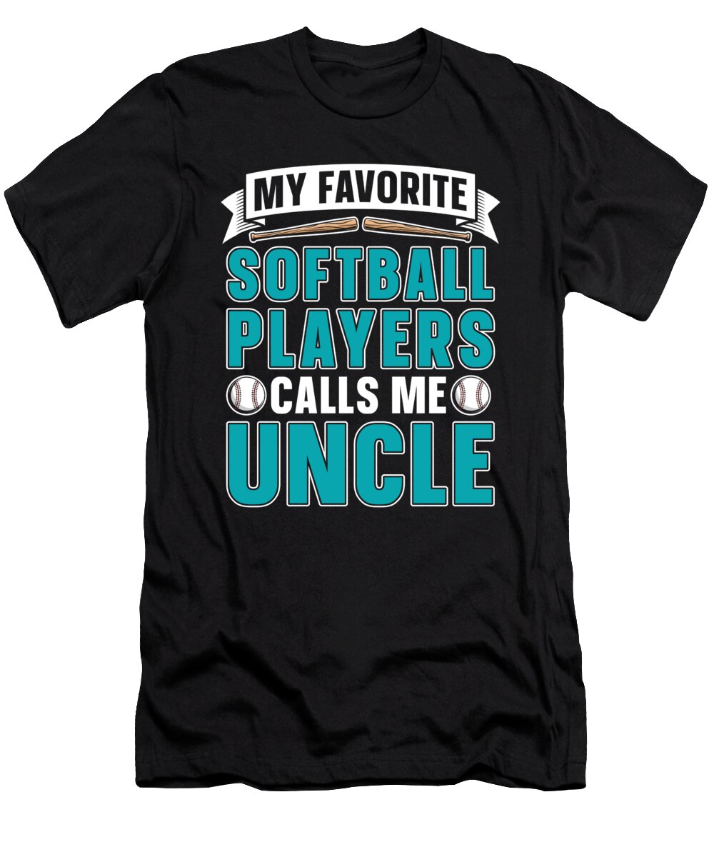 Softball Best Catcher Batter Pitcher Softball Uncle Crazy Squirrel T-Shirt