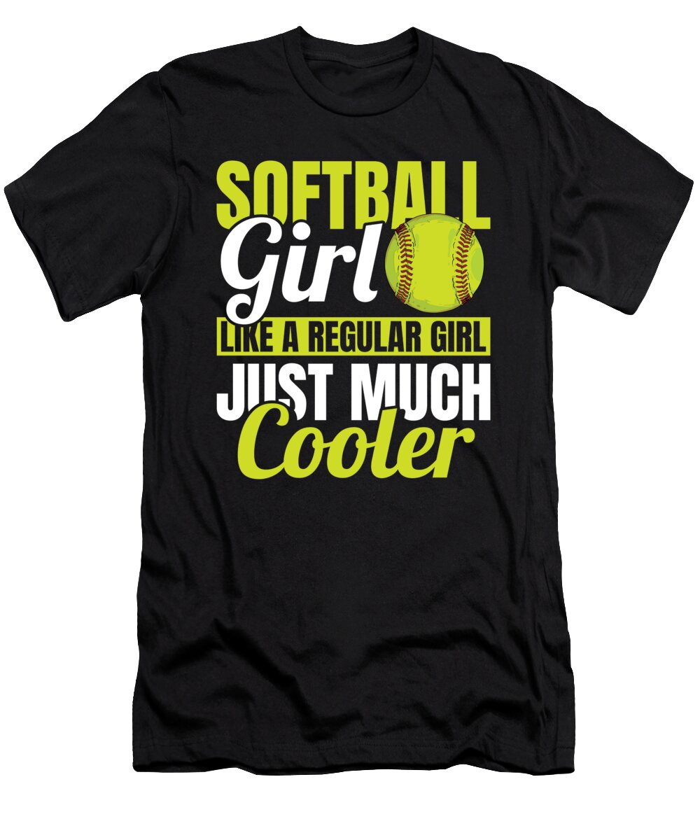 Softball Catcher Batter Pitcher Softball Crazy Squirrel T-Shirt