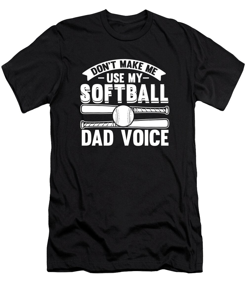 Softball Catcher Batter Pitcher Softball Dad Crazy Squirrel T-Shirt