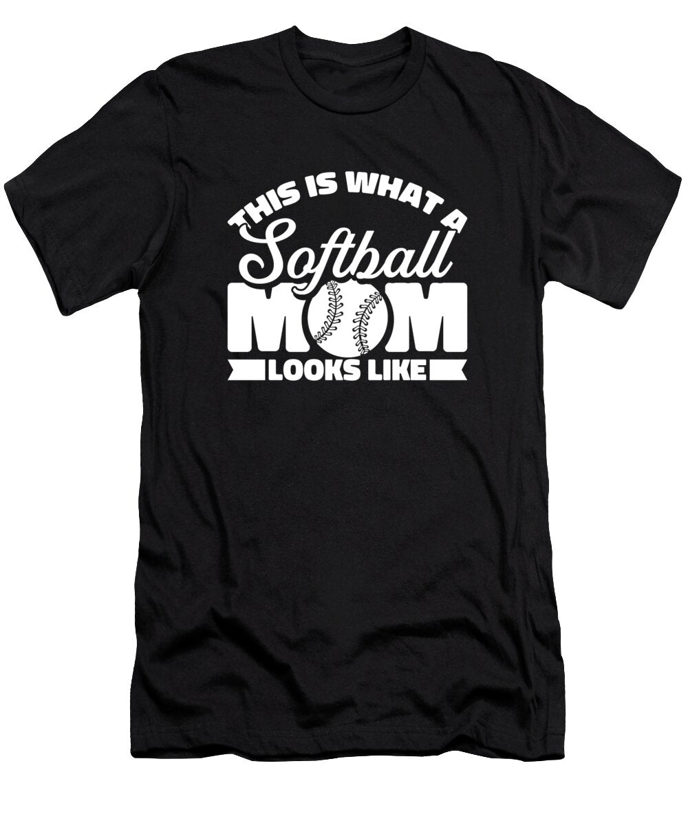 Softball Catcher Batter Pitcher Softball Mom Crazy Squirrel T-Shirt