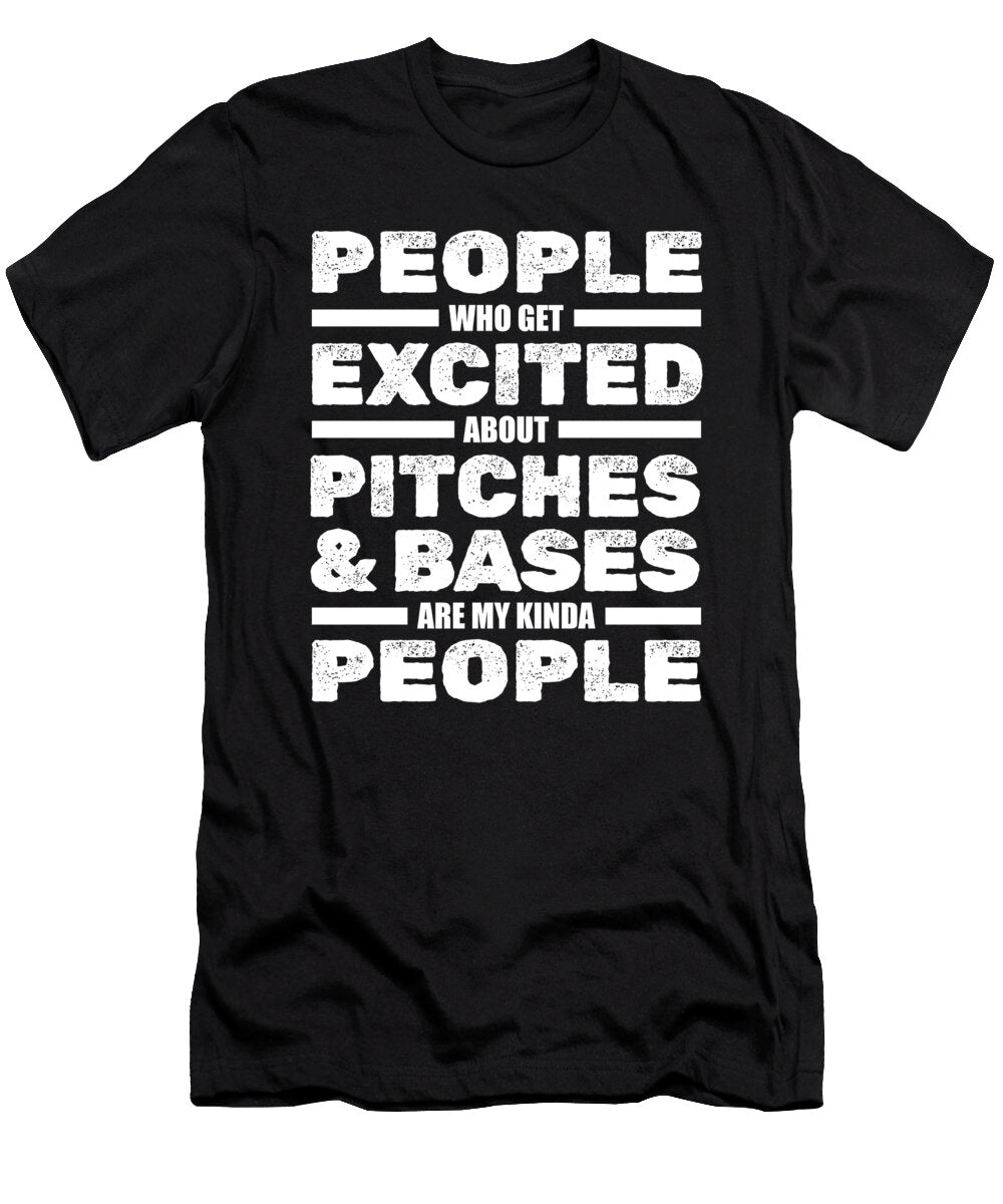 Softball Catcher Pitcher Batter Softball Crazy Squirrel T-Shirt