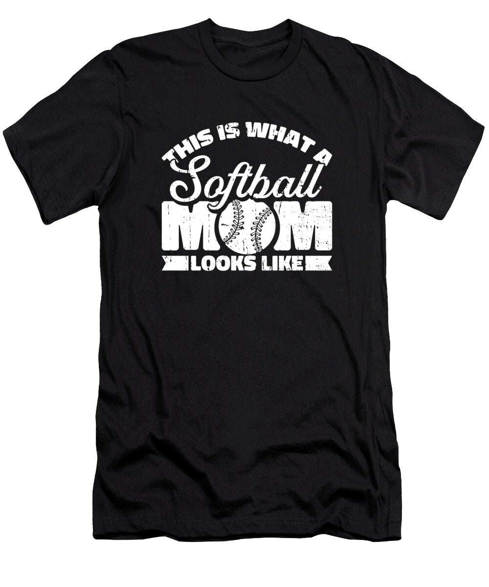 Softball Catcher Pitcher Batter Softball Mom Crazy Squirrel T-Shirt