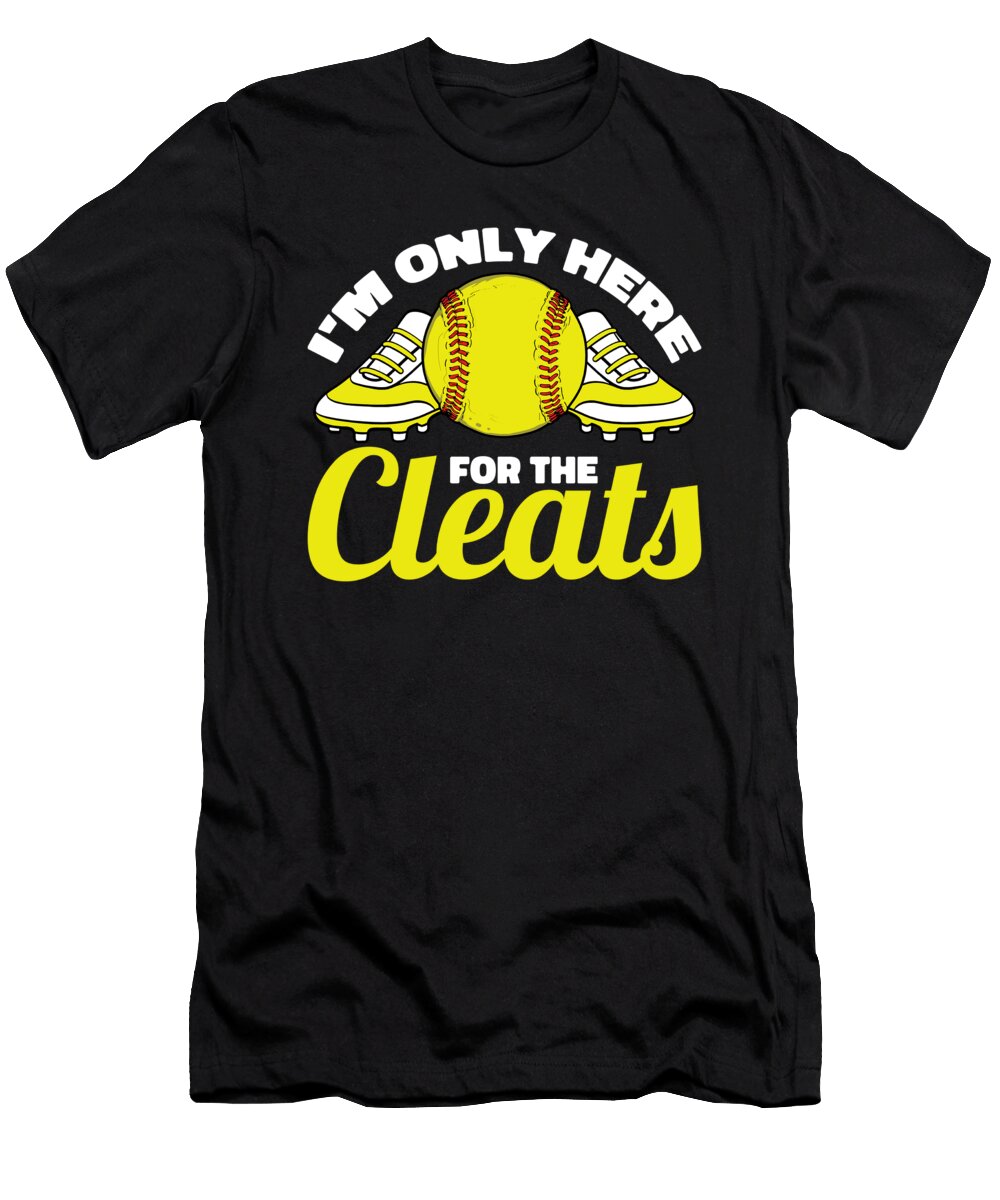 Softball Cleats Pitcher Batter Catcher Softball Crazy Squirrel T-Shirt