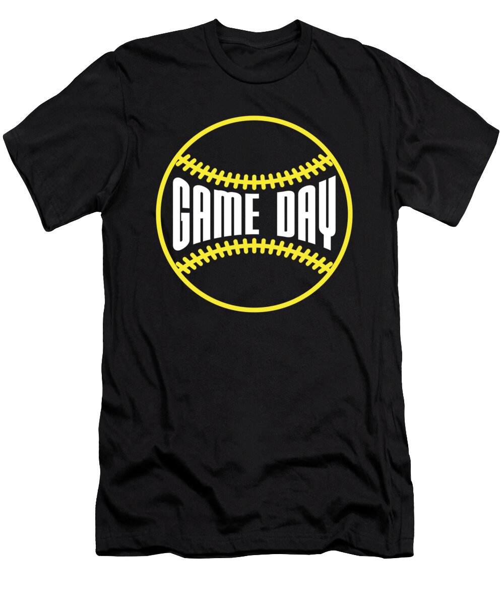Softball Cool Batter Catcher Pitcher Game Day Crazy Squirrel T-Shirt