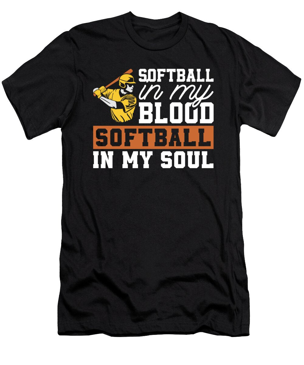 Softball Cool Catcher Pitcher Batter Softball Crazy Squirrel T-Shirt